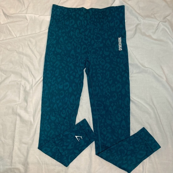 Gymshark Adapt Animal Seamless Leggings Size Small Blue - Picture 2 of 7